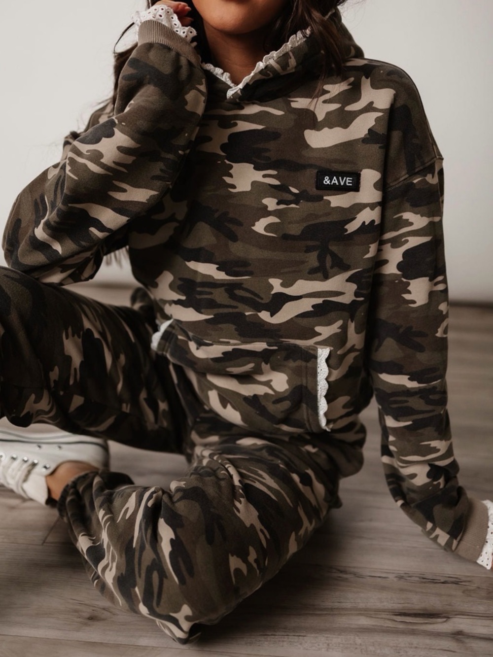 &AVE Camo Hoodie - Olive Green Camouflage - Picture 3 of 4